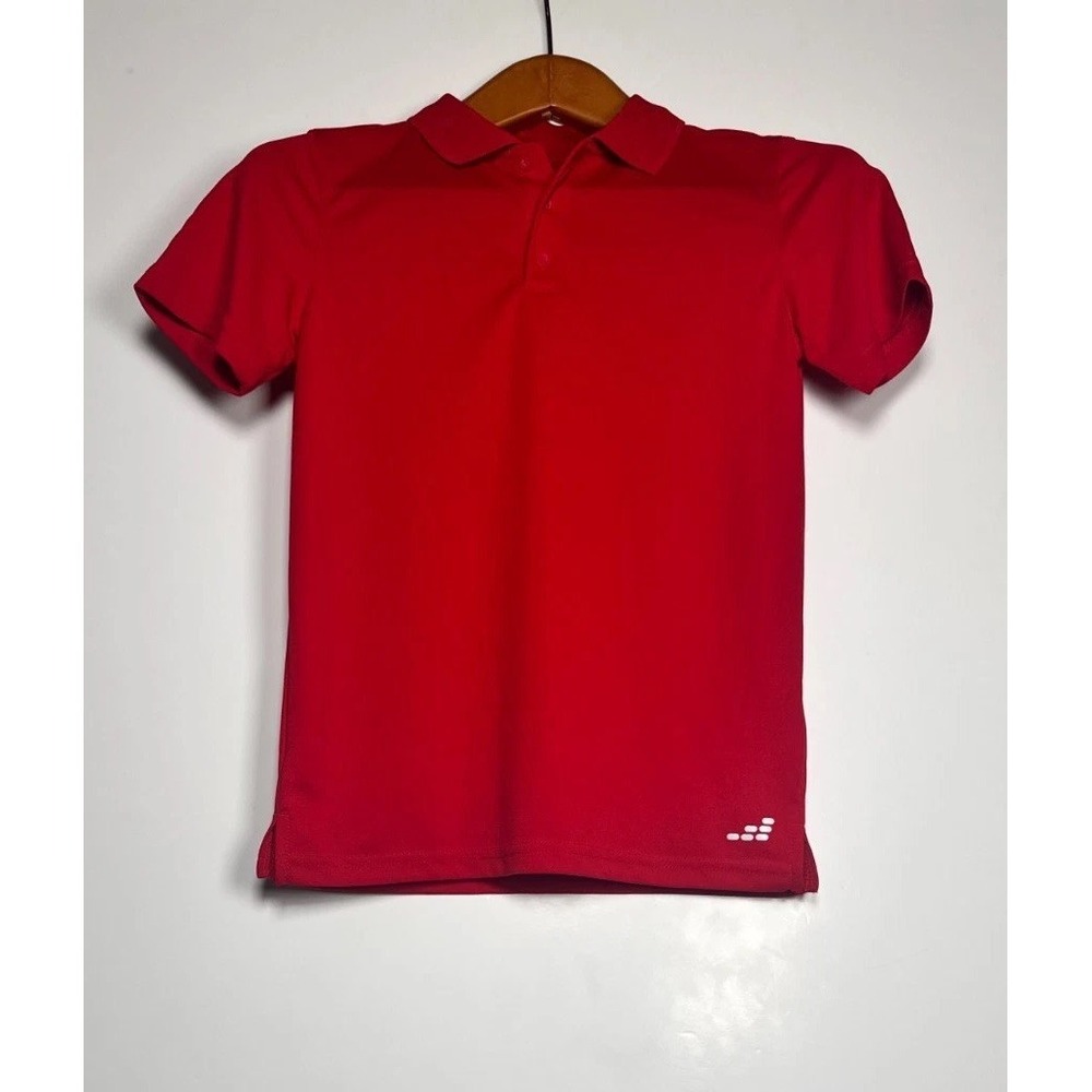 BCG Polo‎ Shirt Boys Medium Red Golf Performance Tennis Resort Wear Athleisure